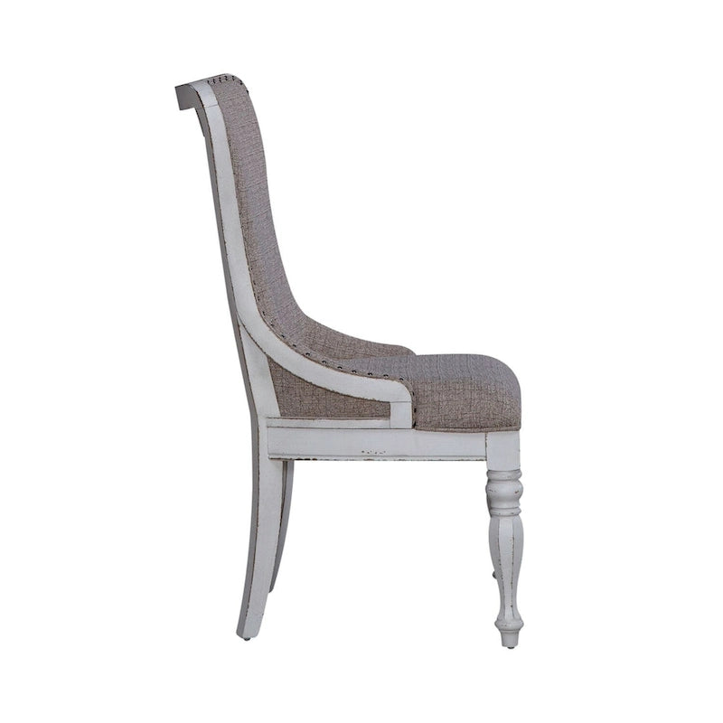 Chaise d'appoint rembourrée à dossier ailé (lot de 2)