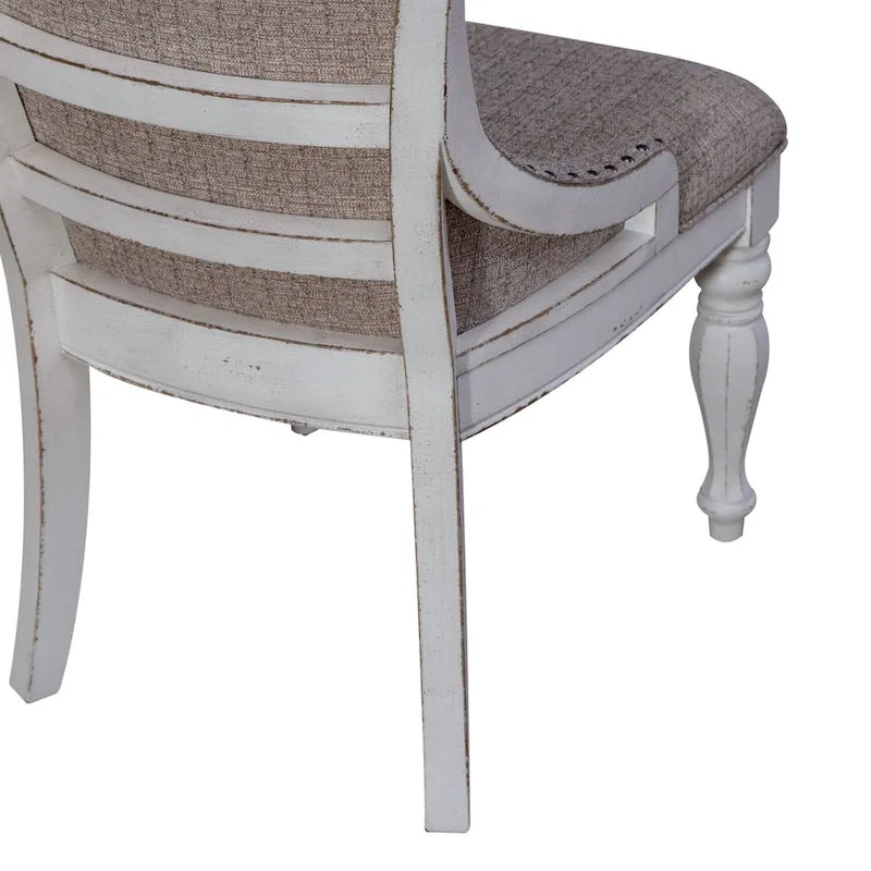 Chaise d'appoint rembourrée à dossier ailé (lot de 2)