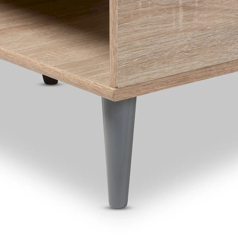 Table basse brune du milieu du siècle par