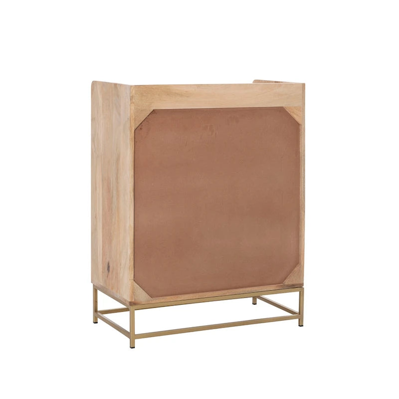 Meuble bar en bois avec plateau en marbre