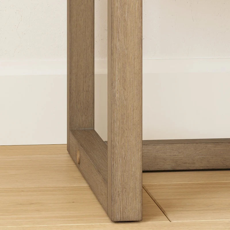 Table d'appoint avec tiroir de rangement et compartiment ouvert