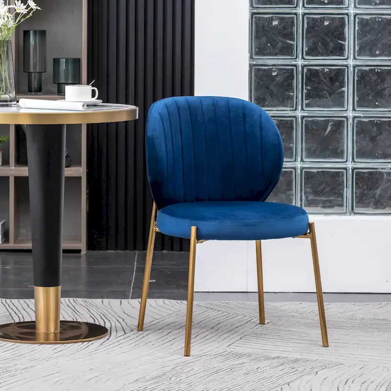 Chaise de salle à manger contemporaine en velours