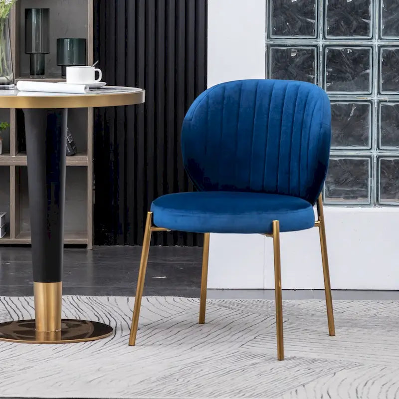 Chaise de salle à manger contemporaine en velours