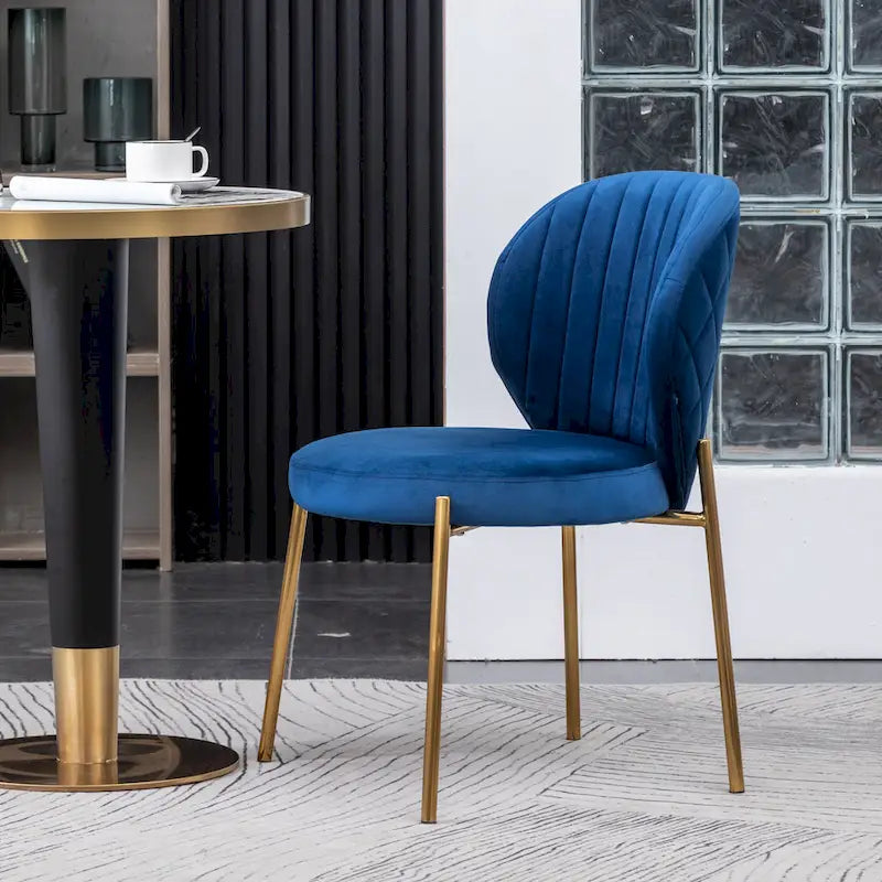 Chaise de salle à manger contemporaine en velours