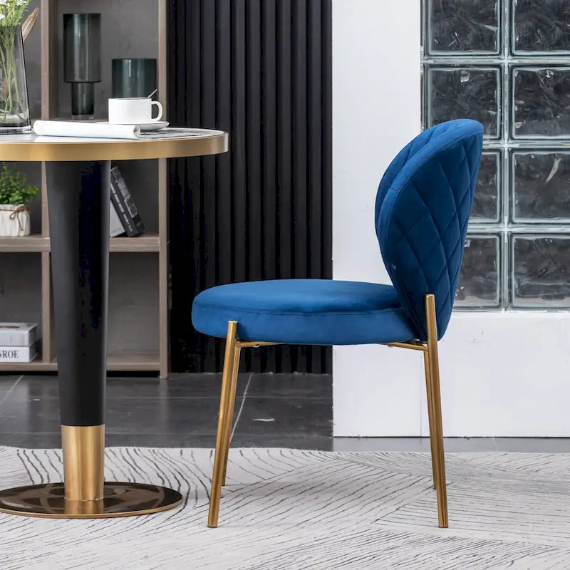 Chaise de salle à manger contemporaine en velours