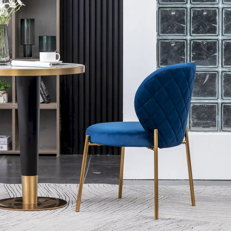 Chaise de salle à manger contemporaine en velours