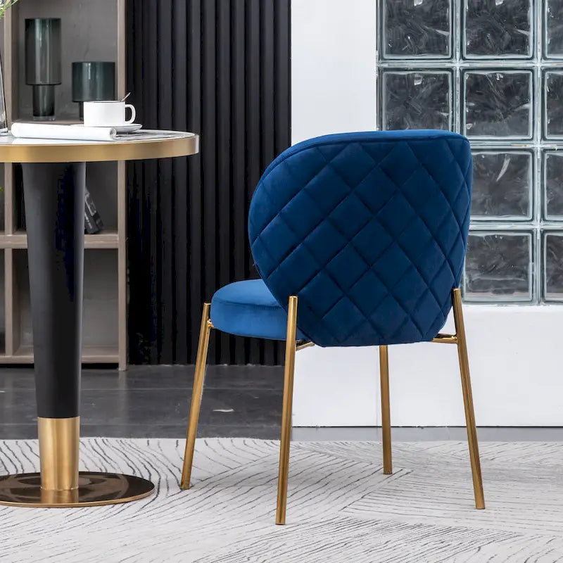 Chaise de salle à manger contemporaine en velours
