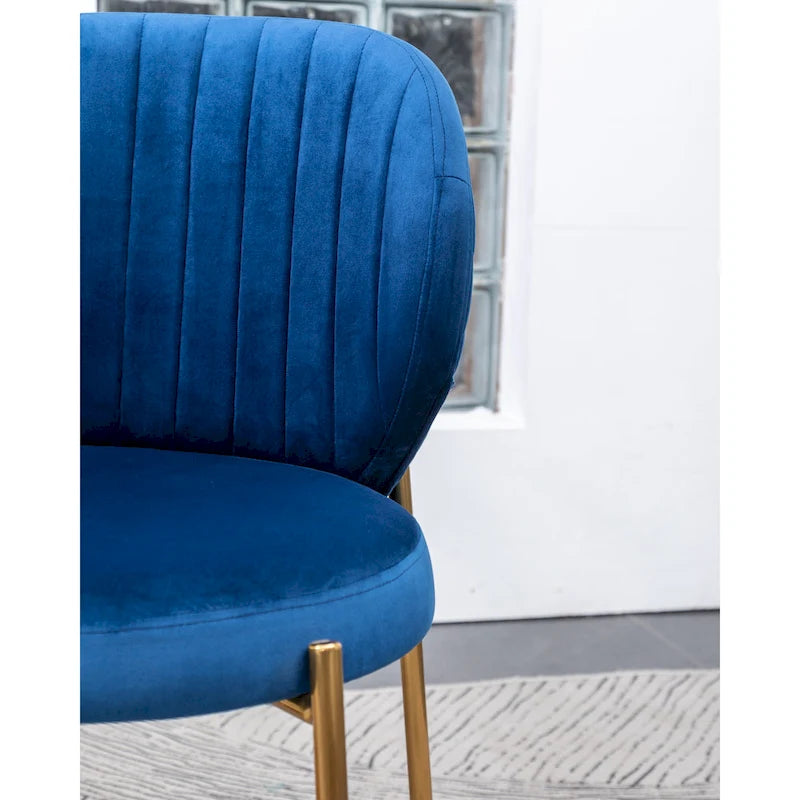 Chaise de salle à manger contemporaine en velours