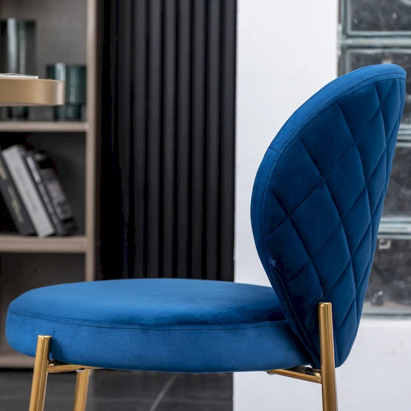 Chaise de salle à manger contemporaine en velours