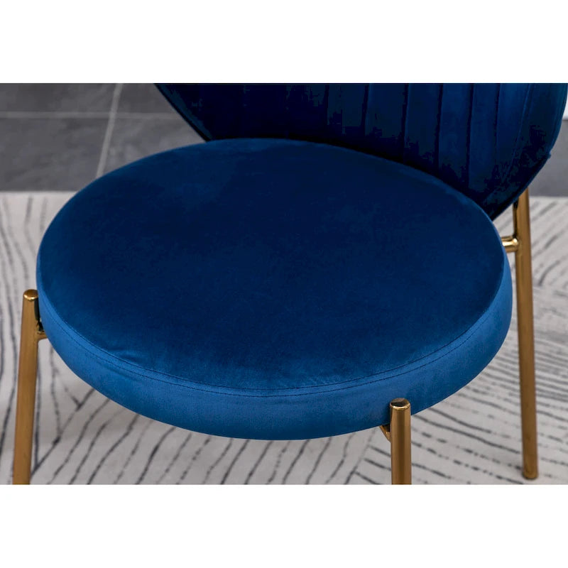 Chaise de salle à manger contemporaine en velours