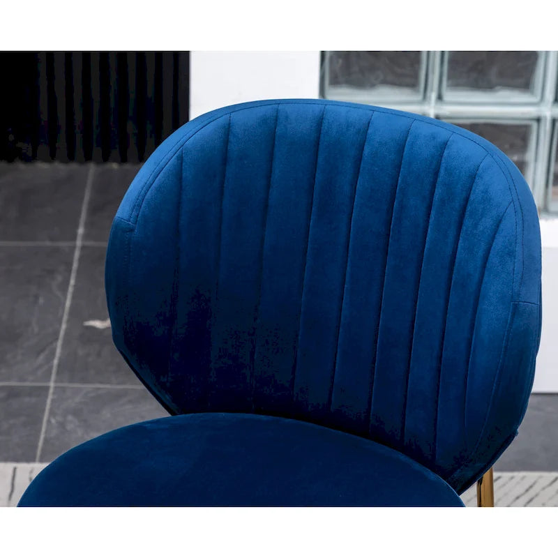Chaise de salle à manger contemporaine en velours