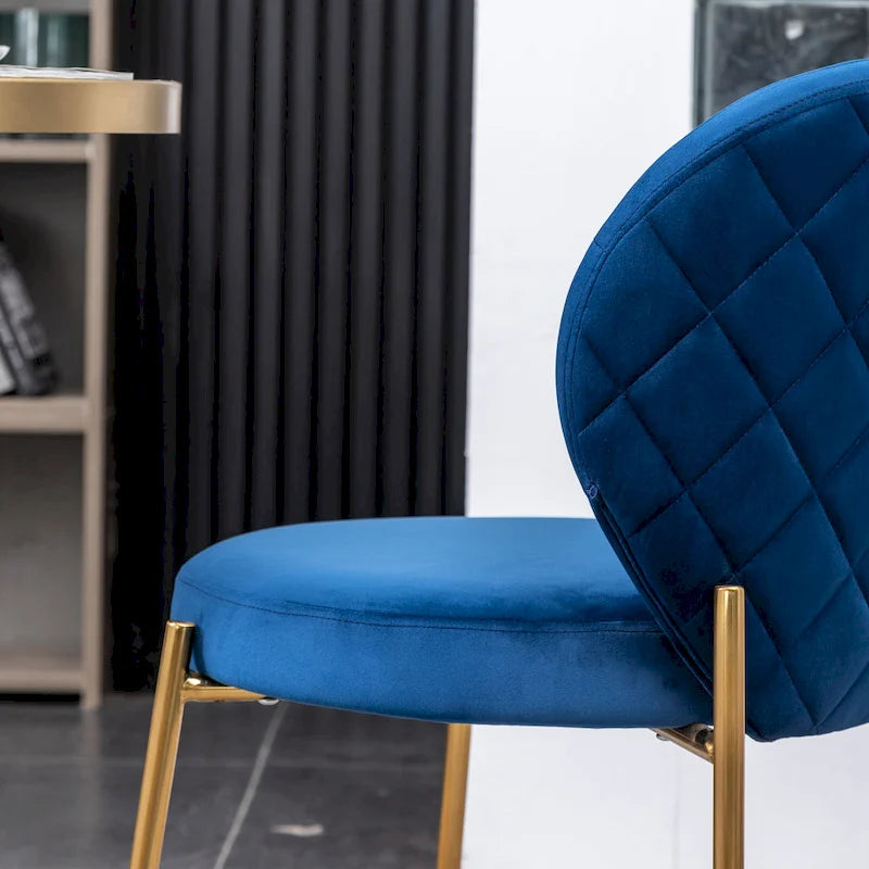Chaise de salle à manger contemporaine en velours