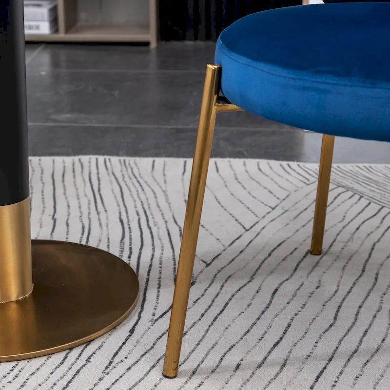 Chaise de salle à manger contemporaine en velours