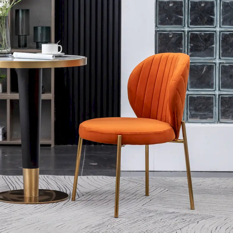Chaise de salle à manger contemporaine en velours