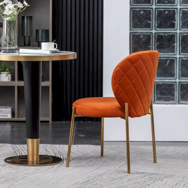 Chaise de salle à manger contemporaine en velours
