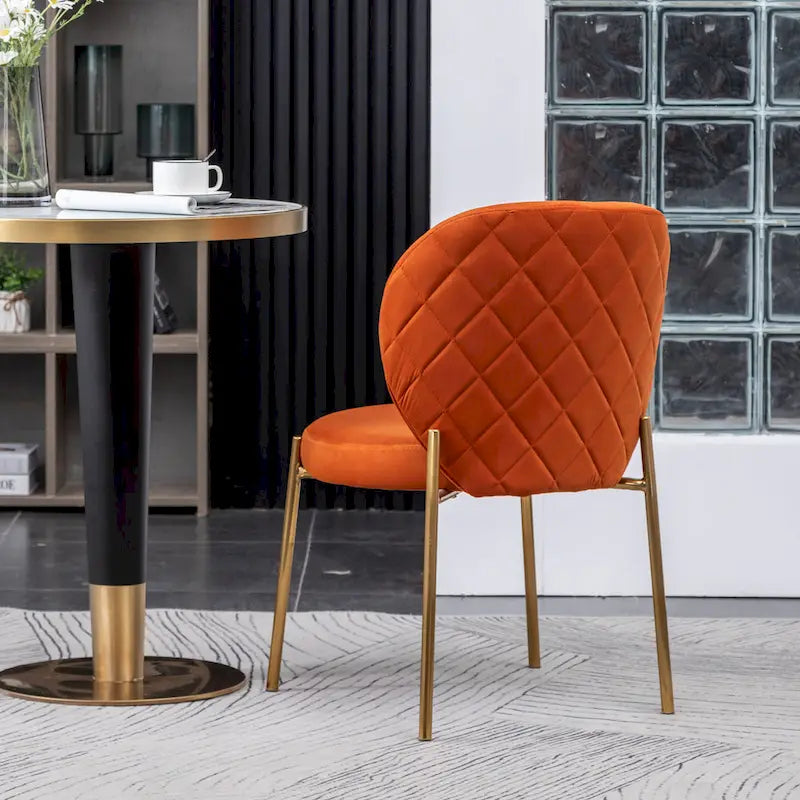 Chaise de salle à manger contemporaine en velours