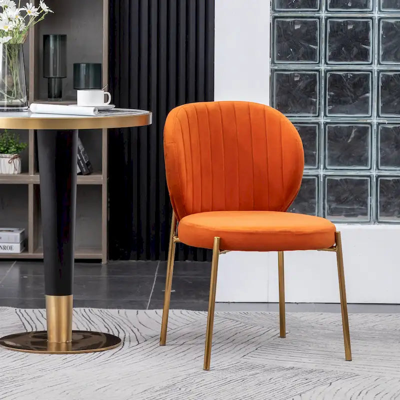 Chaise de salle à manger contemporaine en velours