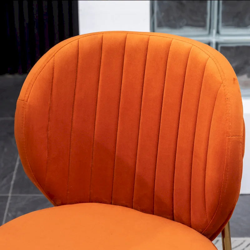 Chaise de salle à manger contemporaine en velours