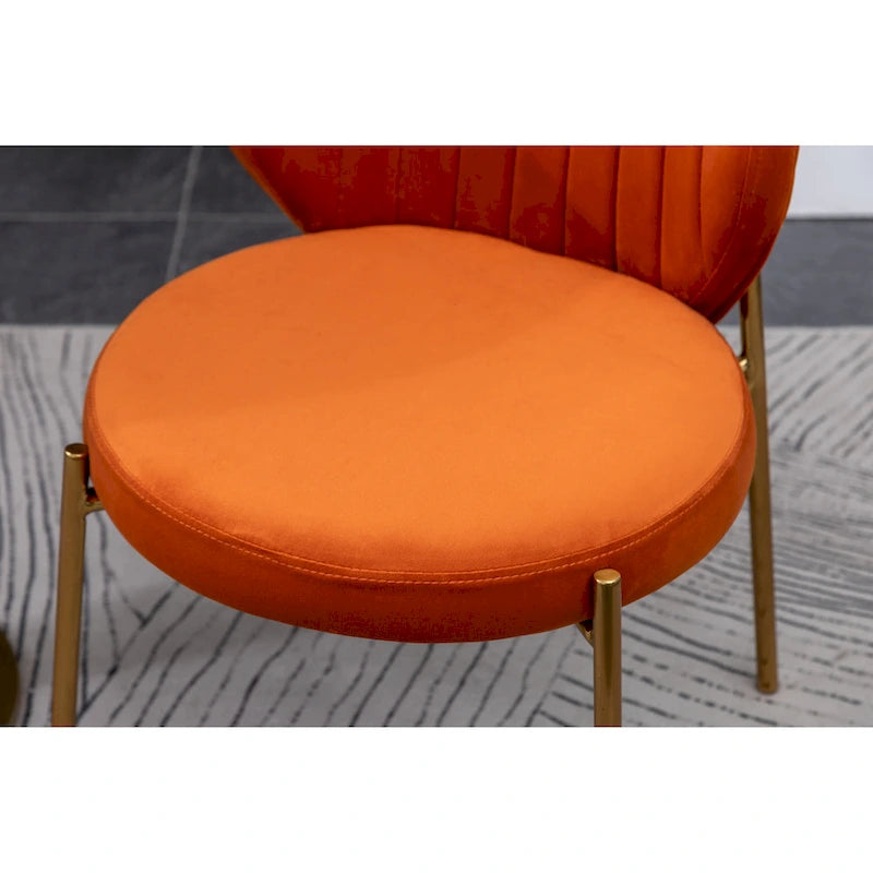 Chaise de salle à manger contemporaine en velours