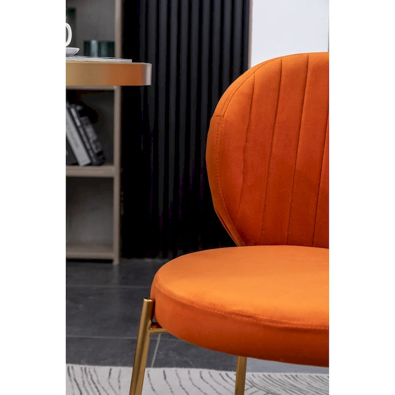 Chaise de salle à manger contemporaine en velours