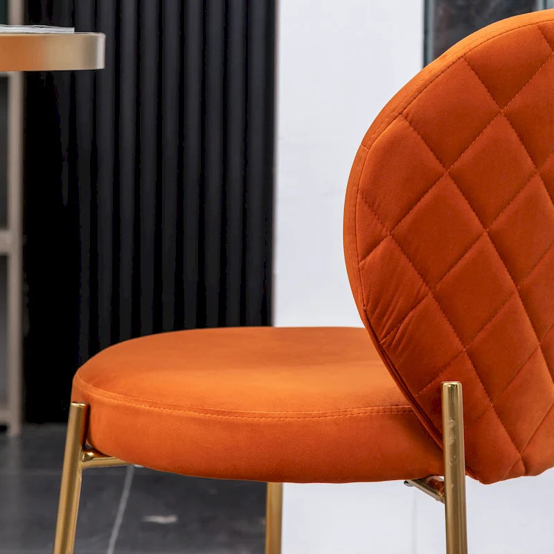 Chaise de salle à manger contemporaine en velours