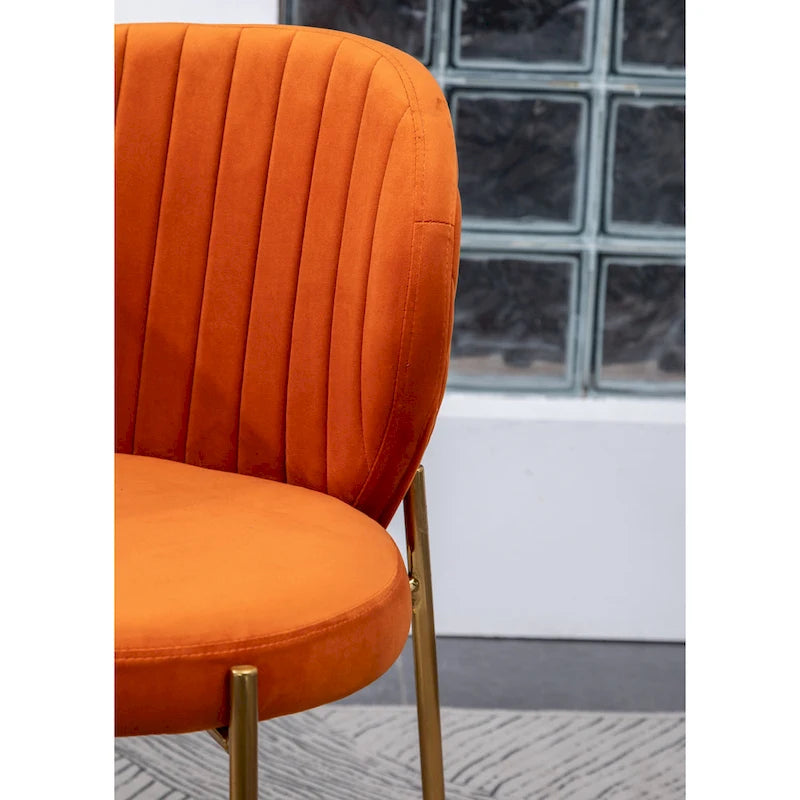 Chaise de salle à manger contemporaine en velours