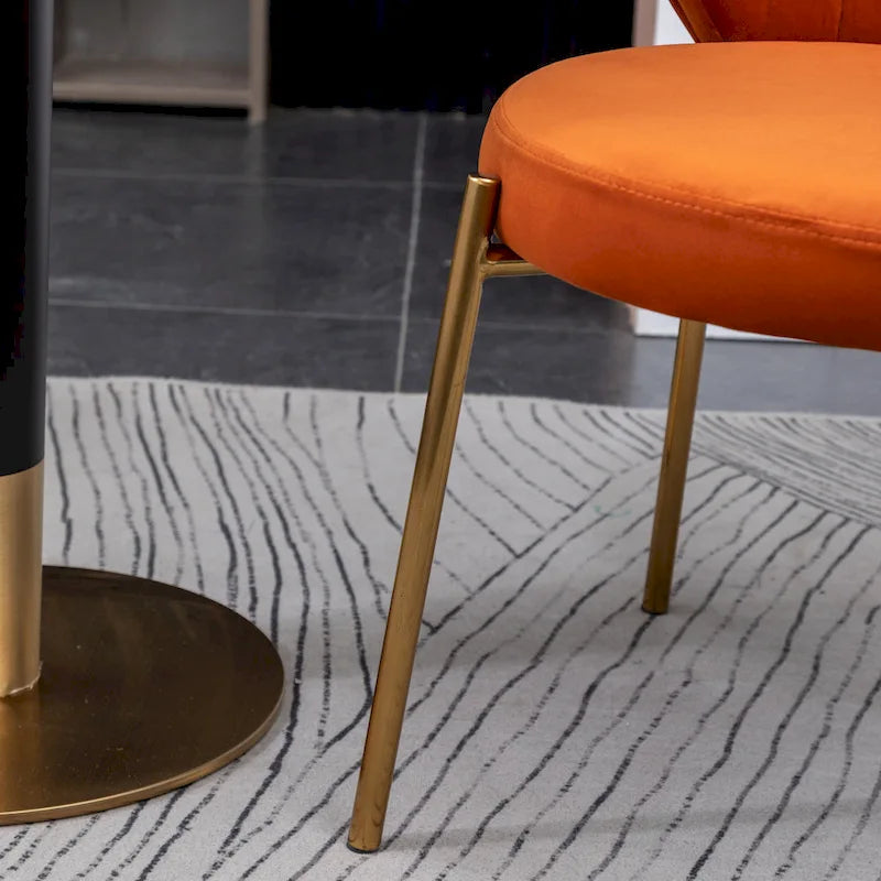 Chaise de salle à manger contemporaine en velours