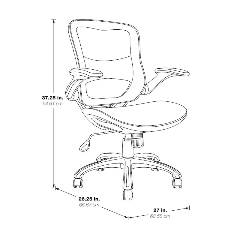 Chaise de bureau avec assise et dossier en maille blanche
