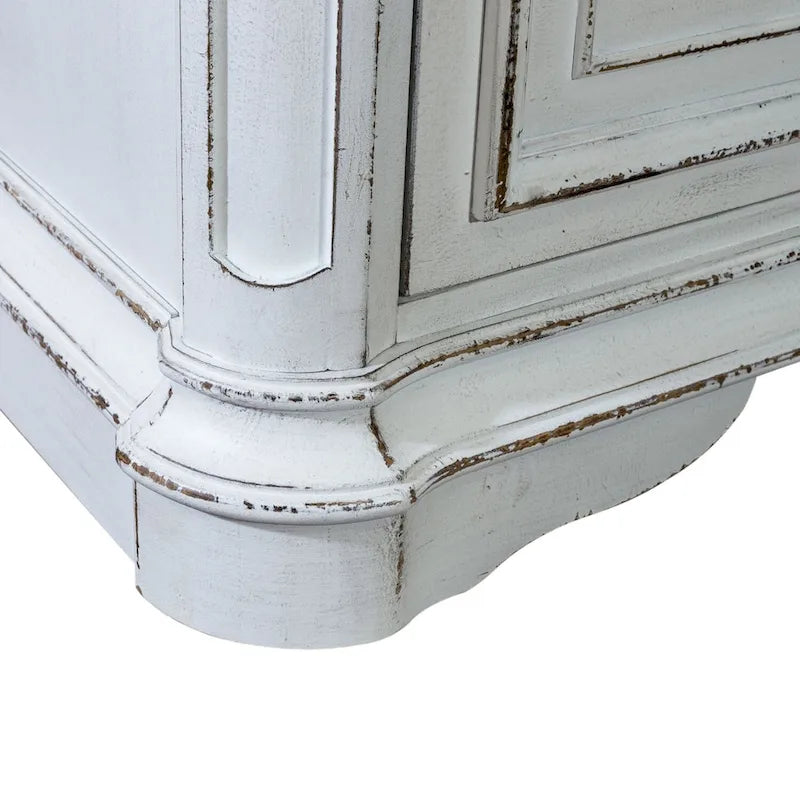 Bahut écorce patinée blanc antique