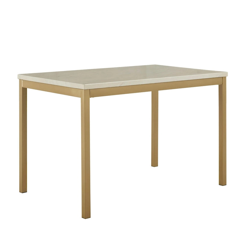 avec Table de salle à manger à plateau en faux marbre par