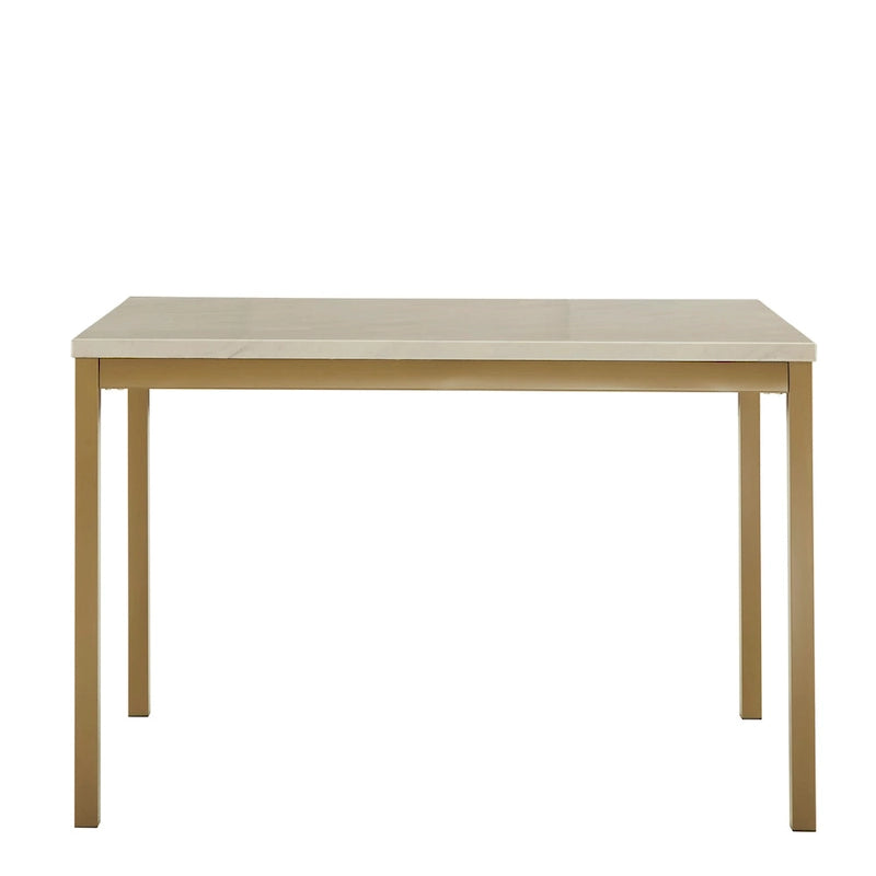 avec Table de salle à manger à plateau en faux marbre par