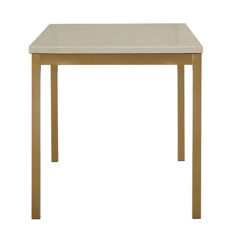 avec Table de salle à manger à plateau en faux marbre par