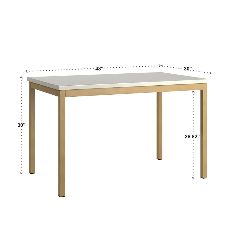 avec Table de salle à manger à plateau en faux marbre par
