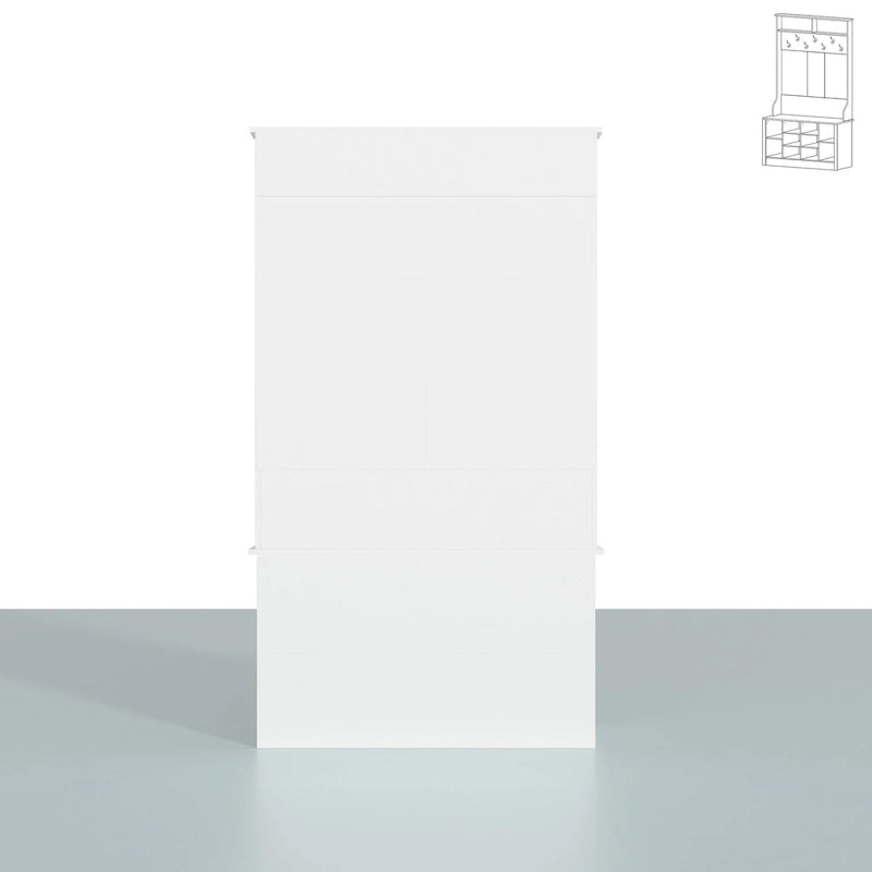 Porte-manteau et banc de rangement avec étagère à chaussures pour entrée