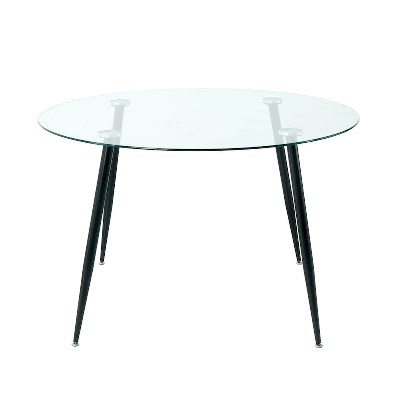 table basse simple, verre trempé de haute qualité, matériau métallique