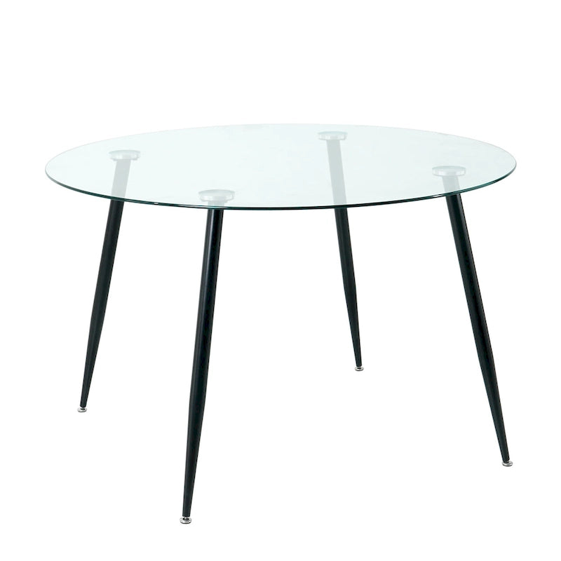 table basse simple, verre trempé de haute qualité, matériau métallique