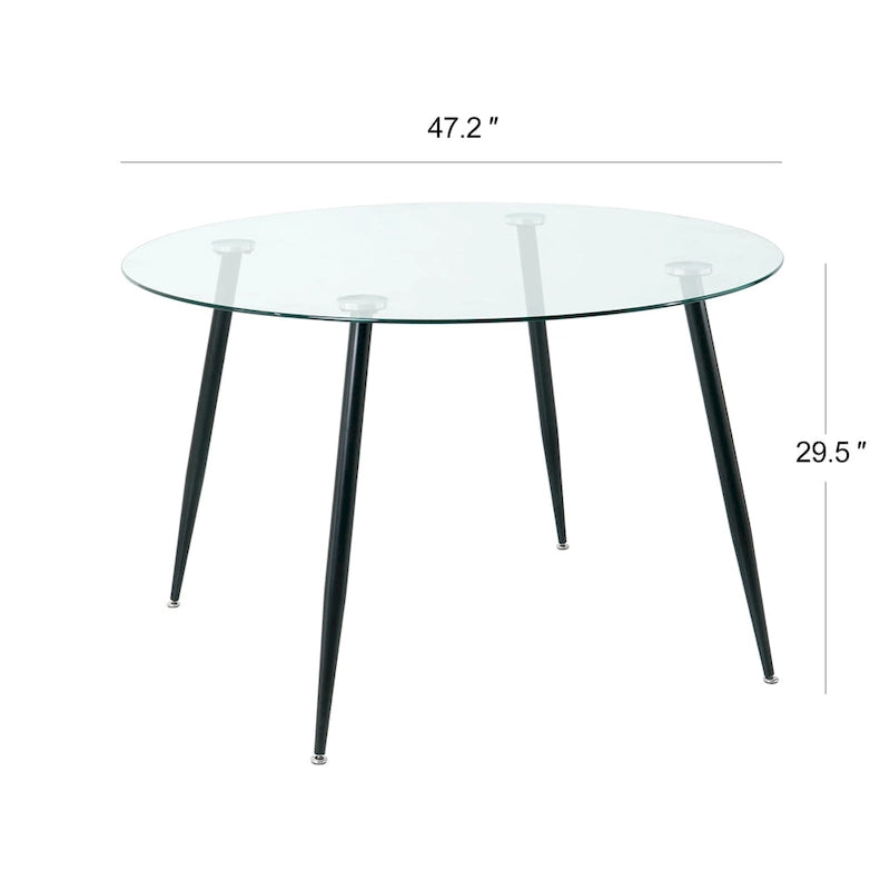 table basse simple, verre trempé de haute qualité, matériau métallique
