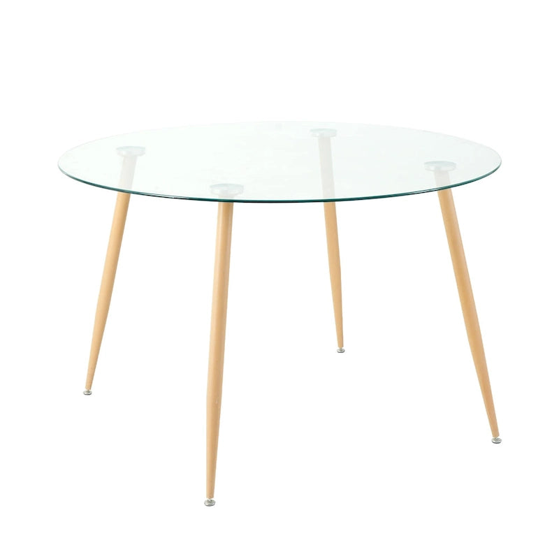 table basse simple, verre trempé de haute qualité, matériau métallique