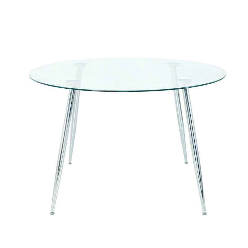 table basse simple, verre trempé de haute qualité, matériau métallique