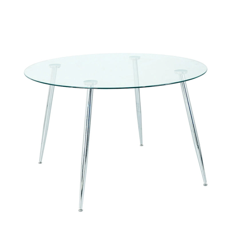table basse simple, verre trempé de haute qualité, matériau métallique