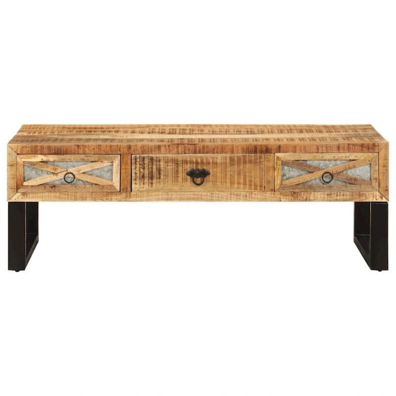 Table basse 43.3x19.7x15 Bois massif Manguier