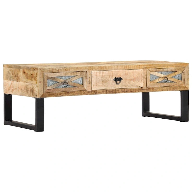 Table basse 43.3x19.7x15 Bois massif Manguier