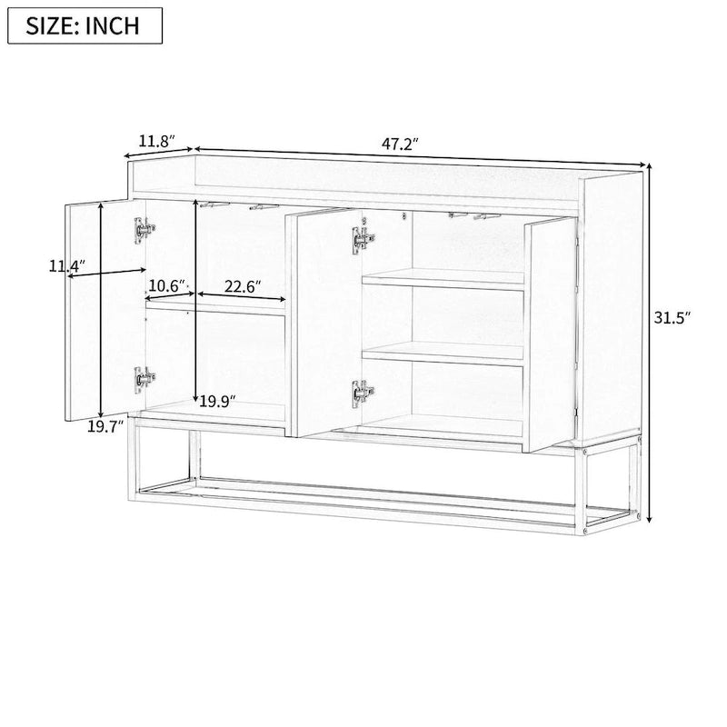 Buffet 4 portes avec table