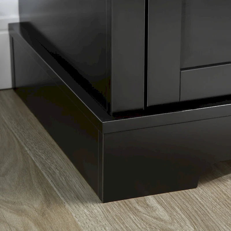Buffet Bahut, Meuble de Cuisine avec 2 Tiroirs et Étagères Réglables, Meuble Bar à Café
