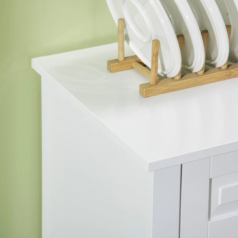 Buffet Bahut, Meuble de Cuisine avec 2 Tiroirs et Étagères Réglables, Meuble Bar à Café