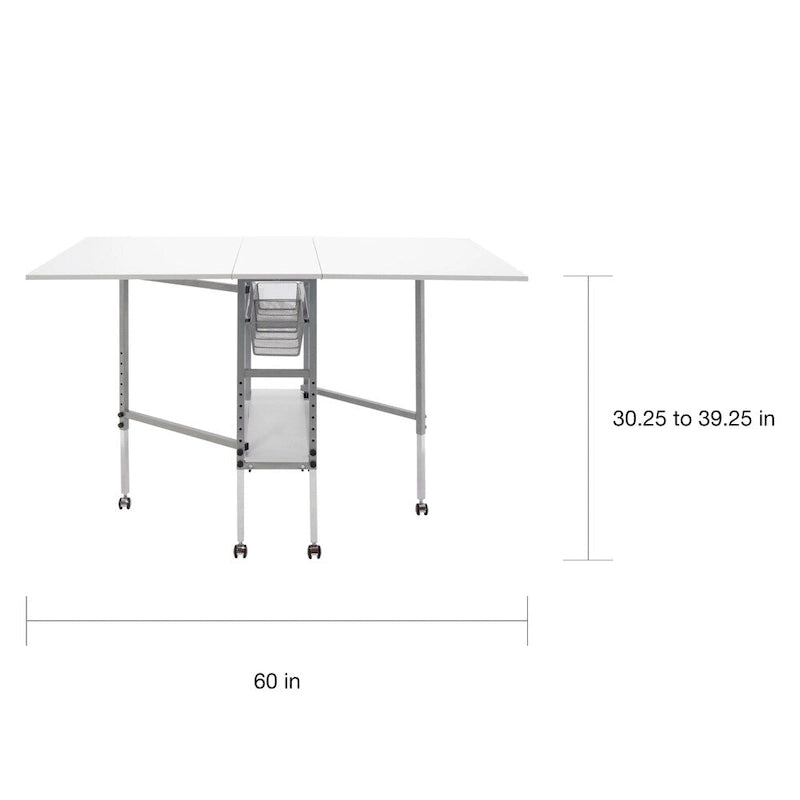 Table de loisirs créatifs à hauteur réglable avec tiroirs