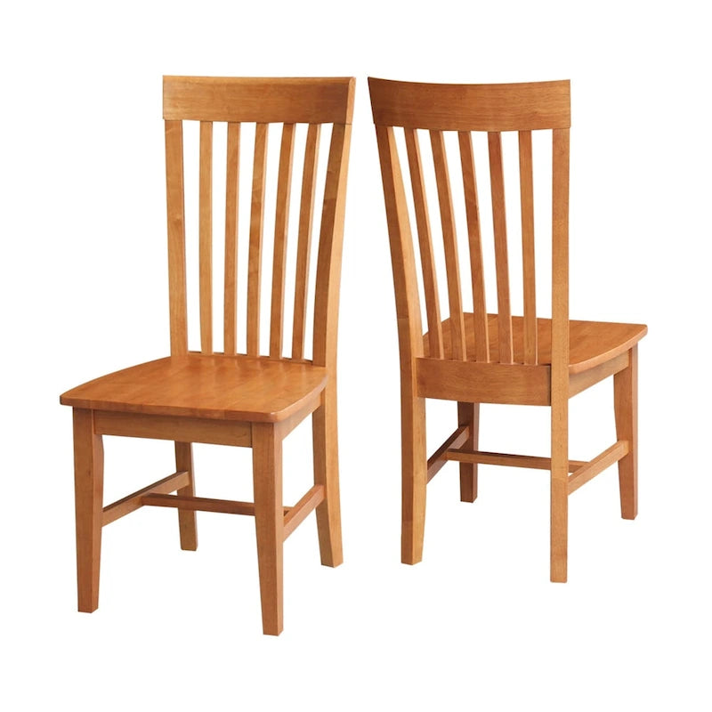 Chaises hautes en bois massif Mission, lot de 2