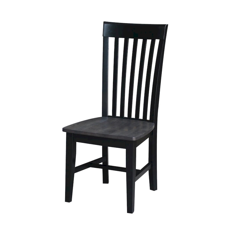 Chaises hautes en bois massif Mission, lot de 2
