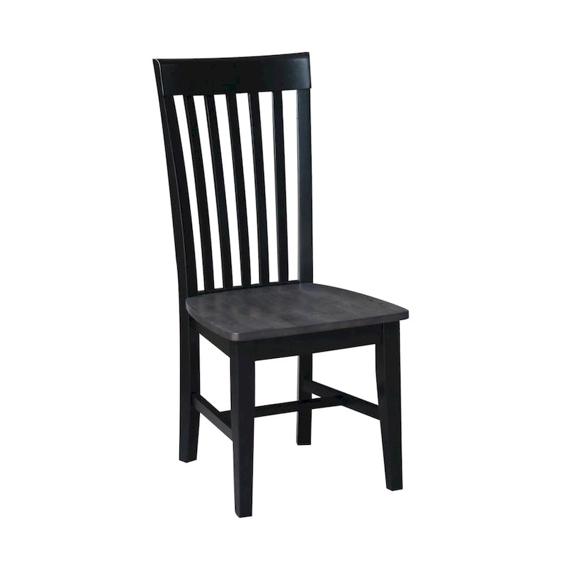 Chaises hautes en bois massif Mission, lot de 2
