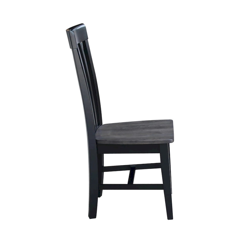 Chaises hautes en bois massif Mission, lot de 2